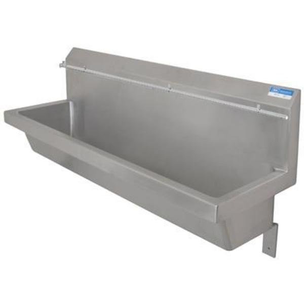 Stainless Steel 48" Urinal with Wall Mount Design, Brackets Included, Bk Resources, Mfr#: MSU-48PG