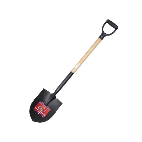 14 ga Round Point Shovel, Steel Blade, Wood Handle, Bully Tools, Mfr#: 52510