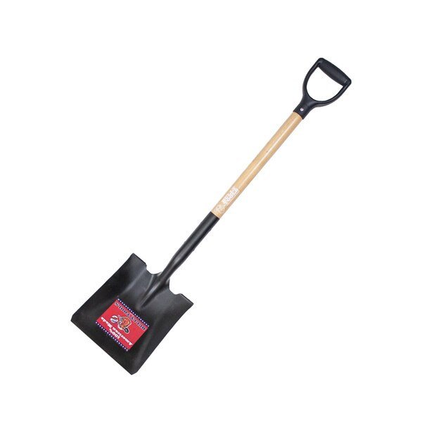 14 ga Square Point Shovel, Steel Blade, Wood Handle, Bully Tools, Mfr#: 52520
