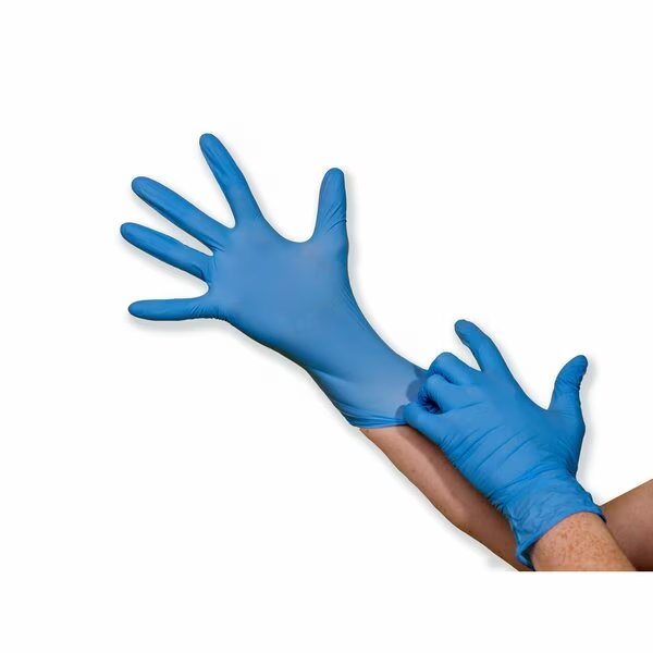 Nitrile Exam Gloves, 3.5 mil Palm, Nitrile, Powder-Free, L, 10 PK, Blue, Approved Vendor, Mfr#: NitrileExamLC