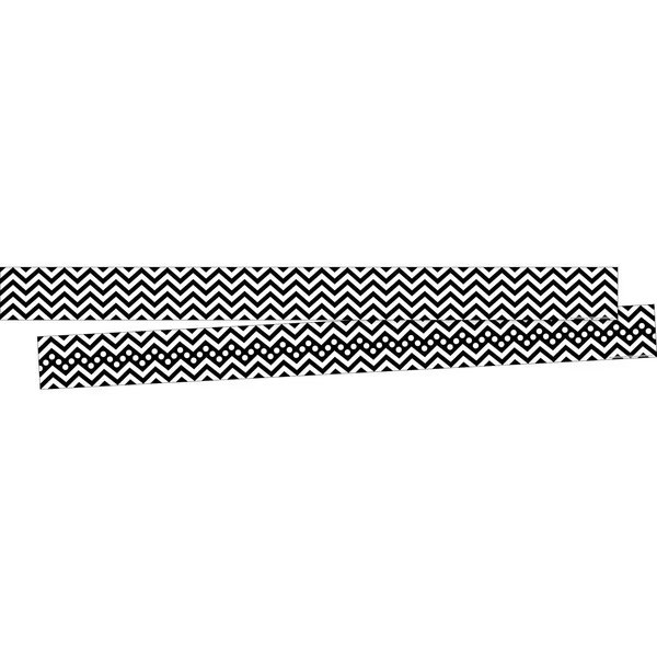 Chevron Black Double-Sided Border, 24/set, Barker Creek, Mfr#: 3695