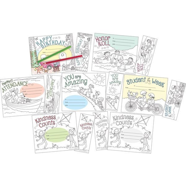 Color Me! Recognition Awards & Bookmarks Set, 180/Set , Barker Creek, Mfr#: 3743