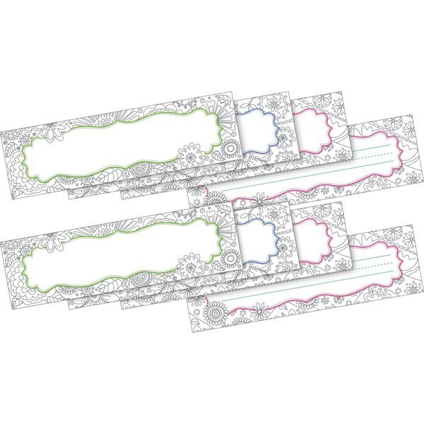 Color Me! In My Garden Bulletin Board Signs/Name Plates, Multi-Design, 72/Set, Barker Creek, Mfr#: 3810