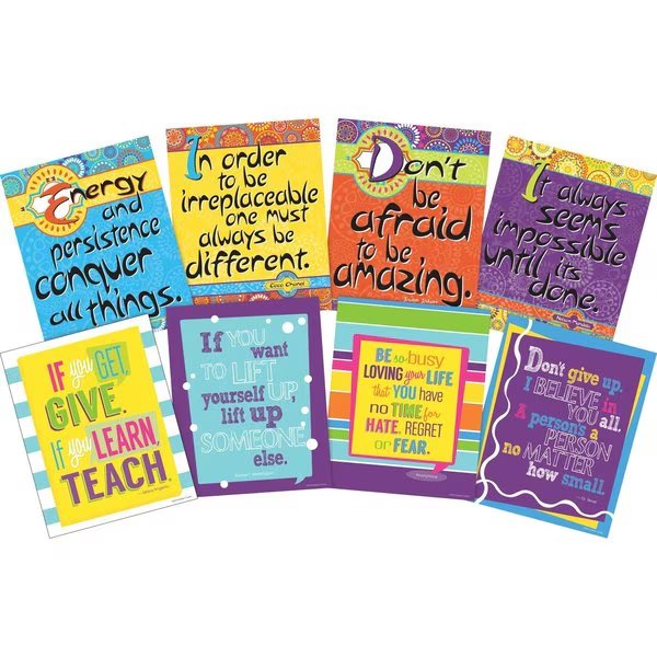 I Believe In You Motivational Art Prints, 8/Set, Barker Creek, Mfr#: 4189