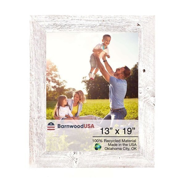 Rustic Farmhouse Reclaimed 13x19 Picture Frame (White Wash), Barnwoodusa, Mfr#: 840075882886