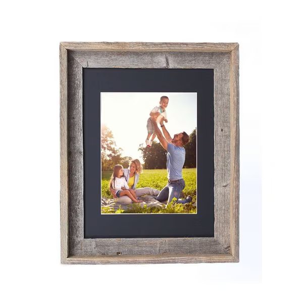 Rustic Signature Reclaimed 16x20 Wood Picture Frame (11x14 Black Mat), Barnwoodusa, Mfr#: 672713211730