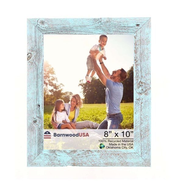Rustic Farmhouse Reclaimed 8x10 Picture Frame (Robins Egg Blue), Barnwoodusa, Mfr#: 672713218999
