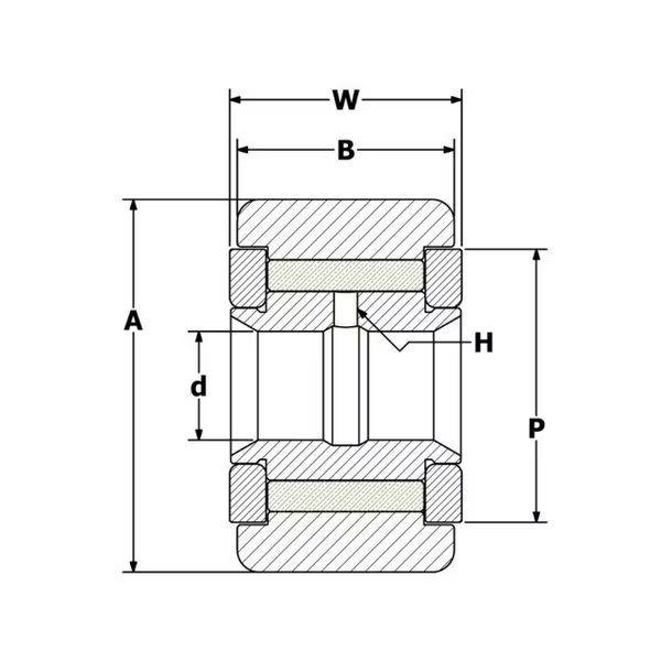 1.875", Bronze Bushing Yoke Roller, Carter Bearings, Mfr#: NYR-60