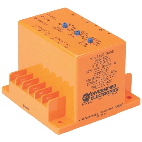 PBE Series True RMS 3-Phase Sequence Voltage Band Monitor Relay, Diversified, Mfr#: PBE-440-ASE