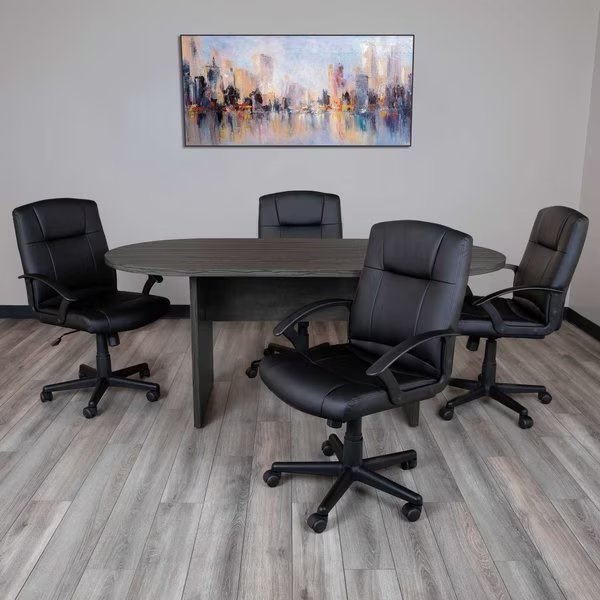 Oval 35" X 72" X 29.5", Laminate Top, Grey, Flash Furniture, Mfr#: GC-TL1035-GRY-GG