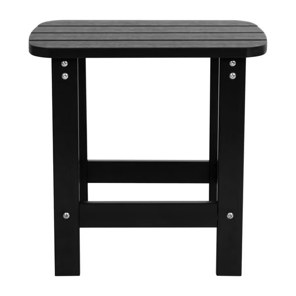 Black Adirondack Rockers & 1 Side Table, PK 2, Flash Furniture, Mfr#: JJ-C14705-2-T14001-BK-GG