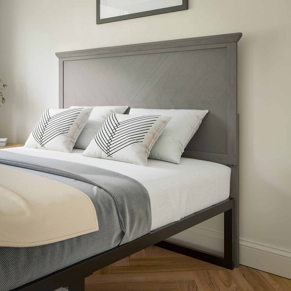 Full Gray Wash Herringbone Adjustable Headboard, Flash Furniture, Mfr#: MG-97881-FHB-F-GRWSH-GG