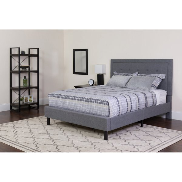 Queen Platform Bed Set, Gray, Flash Furniture, Mfr#: SL-BMF-27-GG