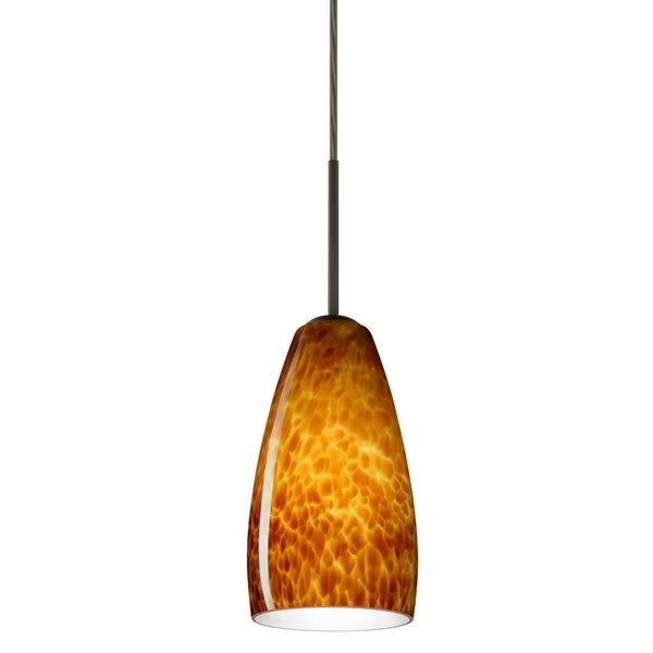 Chrissy Cord Pendant, Amber Cloud, Bronze Finish, 1x40W Candelabra, Besa Lighting, Mfr#: 1BT-150918-BR
