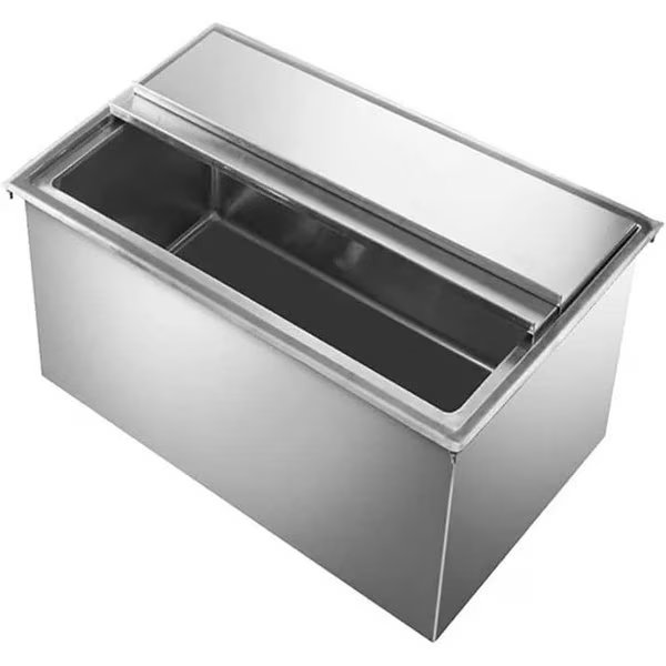 18in x 24in Stainless Steel Drop-In Ice Bin, Amgood, Mfr#: AMG - ICE BIN XDIIB-182410