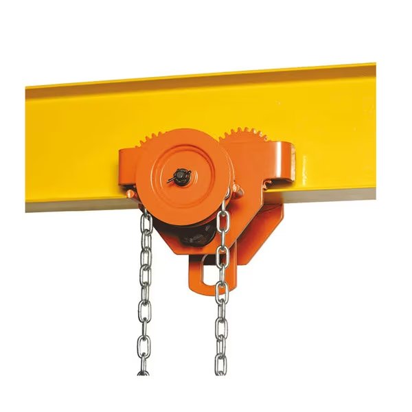 1/2 Ton Geared Trolley, 10 Ft, 2.67'' - 4.96", Bison Lifting Equipment, Mfr#: GT005-10