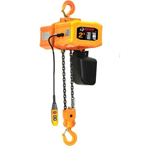 2 Ton Single Phase Electric Chain Hoist, 20 ft, 115/230v, Bison Lifting Equipment, Mfr#: HH-B020