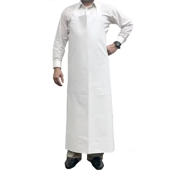 PVC General Use Polyester Apron, White, Small, Kleen Chef, Mfr#: BLKC-ES-PVC-AP2W