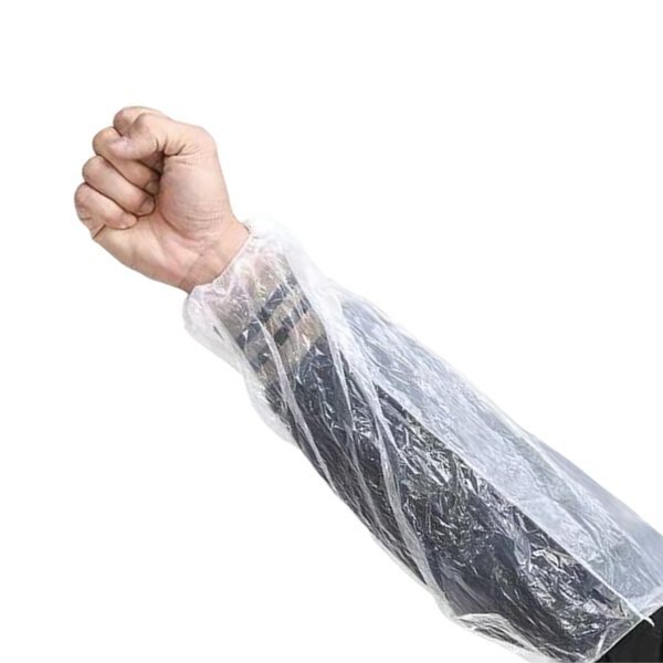 Disposable Arm Sleeves with Elastic Ends, 18-in Clear, 100PK, Kleen Chef, Mfr#: BLKC-MSPE-DSL-CL
