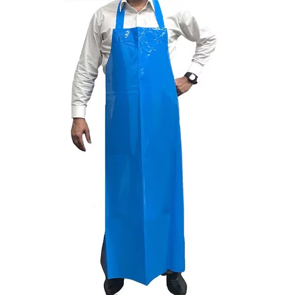 Waterproof TPU Bib Adjustable Neck Apron, Blue, 7.8 Mil, Kleen Handler, Mfr#: BLKH-HDS-TPU-AP1B1