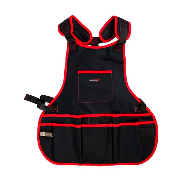 Professional 16 Pocket Tool Apron, Black/Red, Safe Handler, Mfr#: BLSH-ES-AP-1BKR