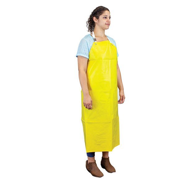 Heavy Duty Nitrile Industrial Apron, Yellow, OSFM, Safe Handler, Mfr#: BLSH-HDS-HYNI-AP1Y