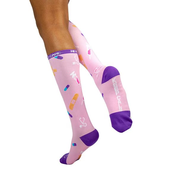 Here 2 Care Compression Socks, Pink, PR, Zayaan Health, Mfr#: BLZH-CSHN-6P