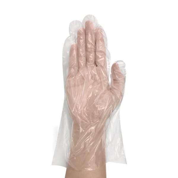 Poly Disposable Gloves, High Density Polyethylene, Powder-Free, M, 525 PK, Clear, Kleen Chef, Mfr#: BL-KCFS-ES-HDPE-CLDG-01-M