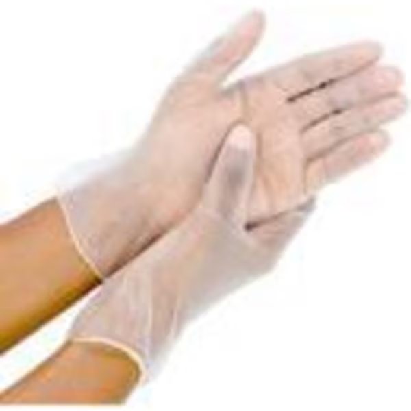 Vinyl Disposable Gloves, Vinyl, Powder-Free, XL, 100 PK, Clear, Kleen Chef, Mfr#: KC-MS-XL-FHVG-1CL