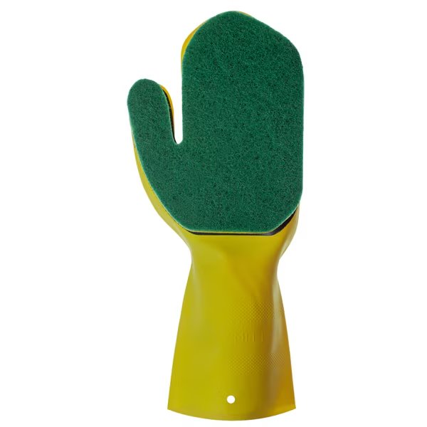 Kleen Mitt, Medium Grade Scouring Pad, Green Mitt, Left Hand, Popular Life, Mfr#: PL-MS-KMGM-3-LHGL
