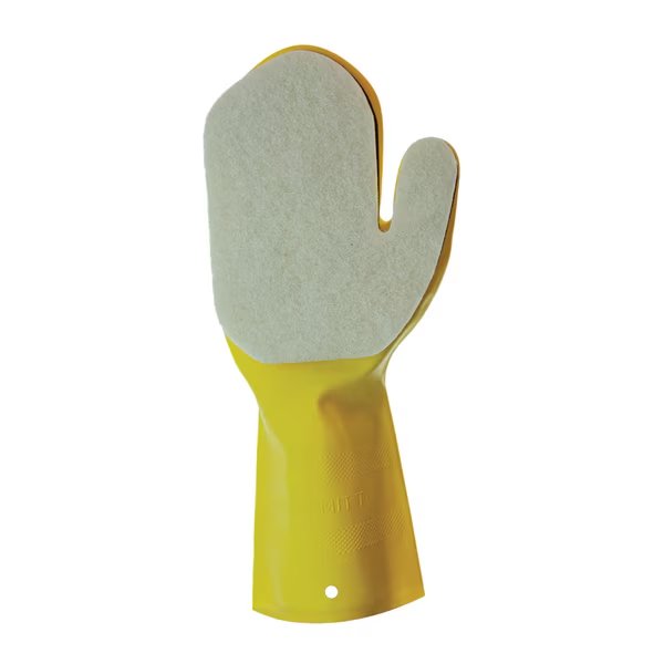 Kleen Mitt, Fine Grade Scouring Pad White Mitt, Right Hand, Popular Life, Mfr#: PL-MS-KMWM-5-RHGL