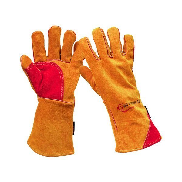Prime Welding 14" Gloves, Brown/Red, PR, Safe Handler, Mfr#: SH-HDS-14-758-WGA