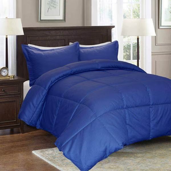230 TC Damask Down Alternative Comforter Set, Blue, Twin, Club Le Med, Mfr#: 103128