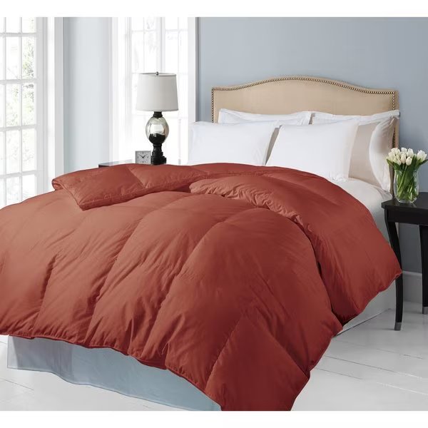 Cotton Hypoallergenic Down Alternative Comforter, Brick, Full/Queen, Blue Ridge, Mfr#: 122531