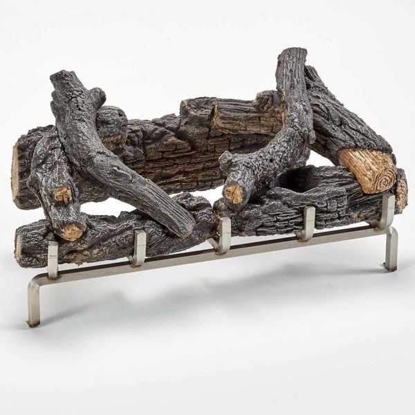 Concrete Log Set With Stainless Fireplace Grate For 450 Series Fi, Generic, Mfr#: LS450SS-G