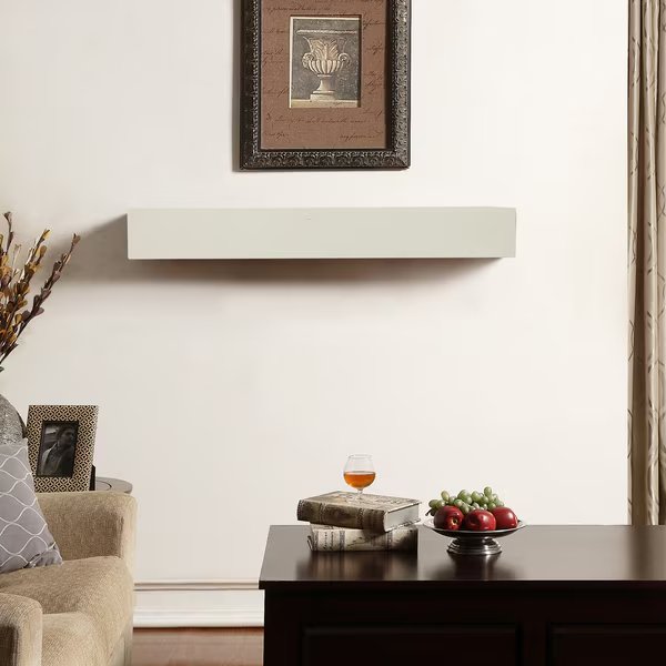 48In. Fireplace Shelf Mantel With Corbel Option Included - Antiqu, Duluth Forge, Mfr#: DFSM48-AW