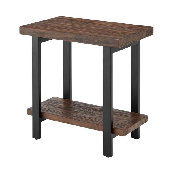 Pomona Metal and Wood End Table, Alaterre Furniture, Mfr#: AMBA0120