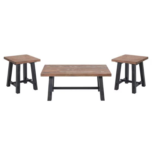 Adam 3-Piece Solid Wood Living Room Set, Overall Width: 42, Alaterre Furniture, Mfr#: ANAD01111RNB