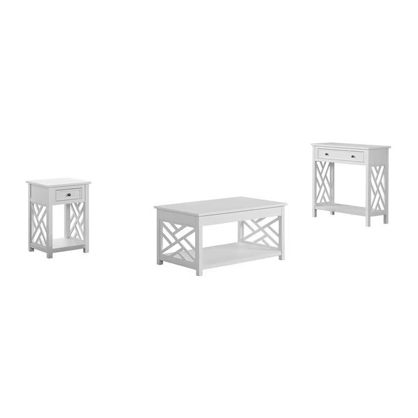 Coventry 36" Coffee Table, End Table and Console/TV Table, Weight: 92, Alaterre Furniture, Mfr#: ANCT011418WH