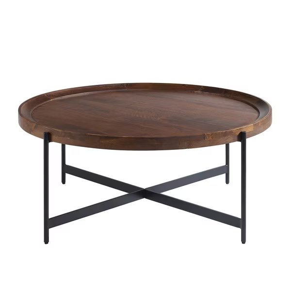 Brookline 42" Round Coffee Table, Medium Chestnut, Alaterre Furniture, Mfr#: AWBL4268