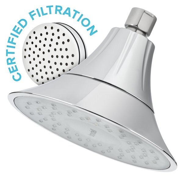 VivaSpring Certified Filtered Showerhead in Chrome with Slate Face, Brondell, Mfr#: FSH25-CG
