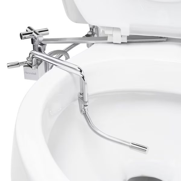 Side-Mounted All Metal Attachable Bidet with Adjustable Spray Wand, Ambient Temperature, Brondell, Mfr#: SMB-15