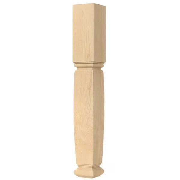 Large Diameter Square English Estate Island Column - Hard Maple, Designs Of Distinction, Mfr#: 01220260HM1