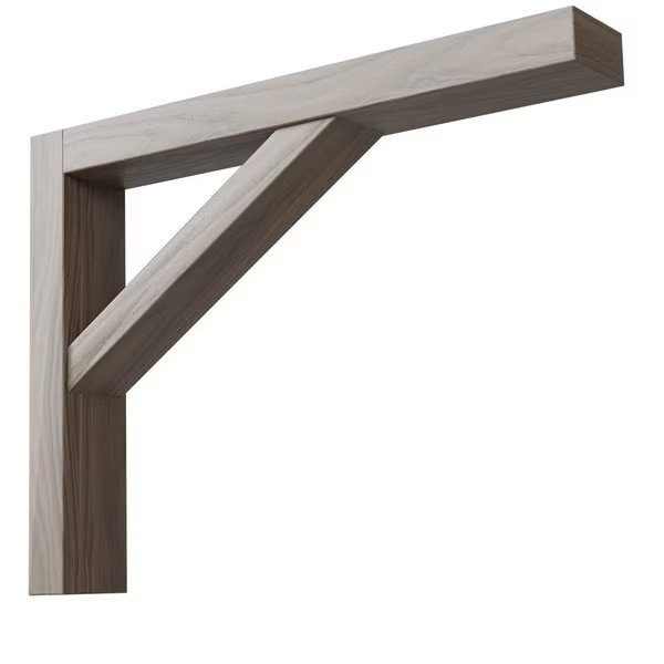 Lexington Bar Bracket - Narrow/Tall, Walnut, Designs Of Distinction, Mfr#: 01605009WL1