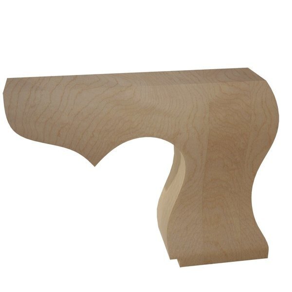 Hampton Plain Right Bun Foot - Alder, Designs Of Distinction, Mfr#: 01703210AL1