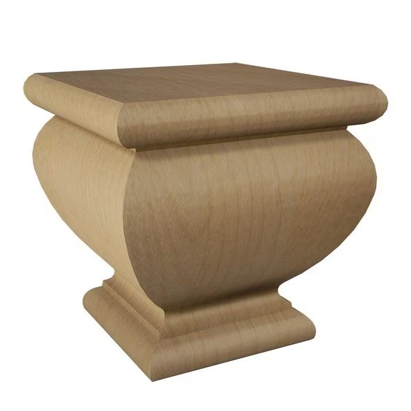 4" Square Lille Bun Foot - Alder, Designs Of Distinction, Mfr#: 01750460AL1