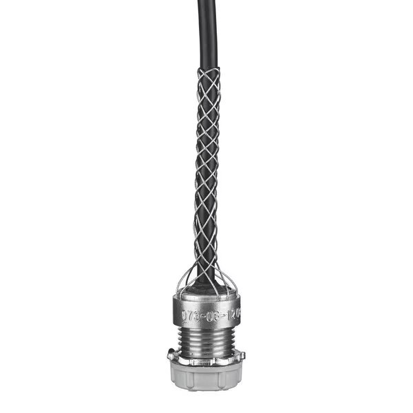 Wide Range Strain Relief, Bus Drop Grip, .43-.54", 1/2", Steel, Bryant, Mfr#: BDSR43