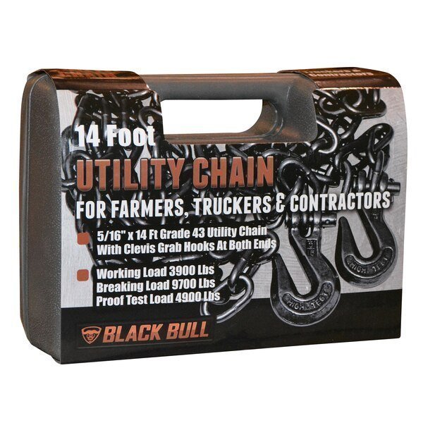 Utility Chain, 14 Ft., Black Bull, Mfr#: TOW14