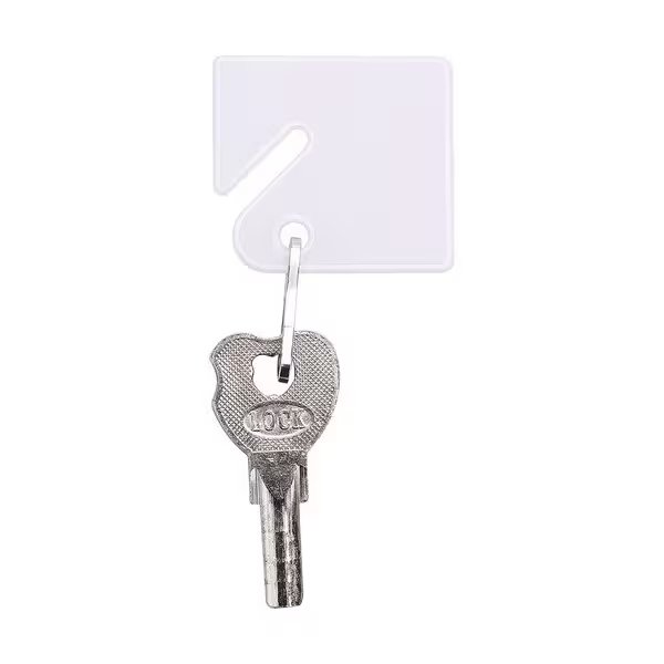 Key Tag, Square, Plastic, 1-2/5inWx4-3/4inLx2-2/5inH, WE
