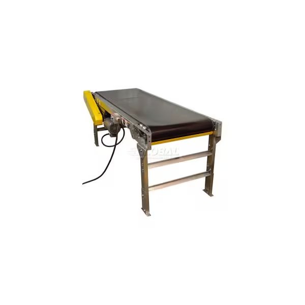 Omni Metalcraft Powered 20"W x 30'L Belt Conveyor with 6"H Side Rails, Omni Metalcraft, Mfr#: BHSE20-0-32-F60-0-0.5-4-SIDES